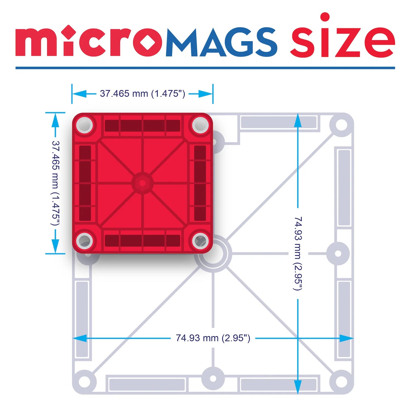 Magna-Tiles microMAGS Travel Set - 26 Piece Set