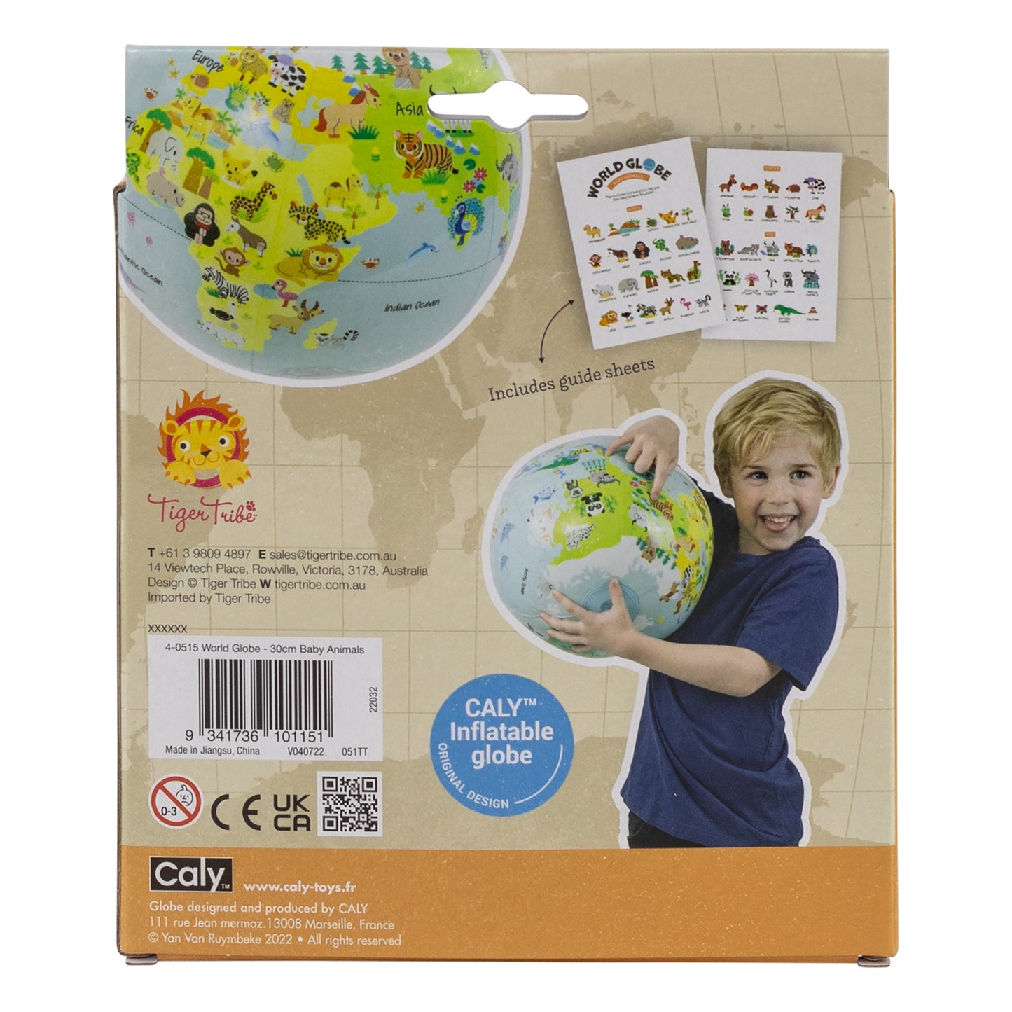 Tiger Tribe World Globe - Baby Animals