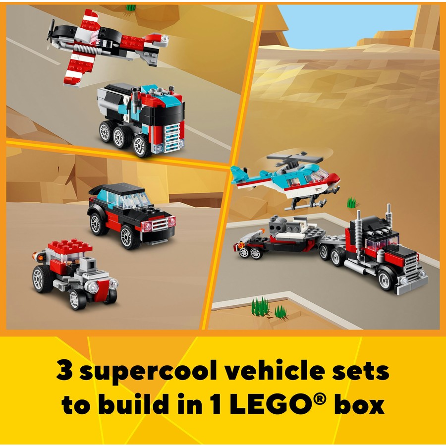 LEGO Creator Flatbed Truck with Helicopter 31146