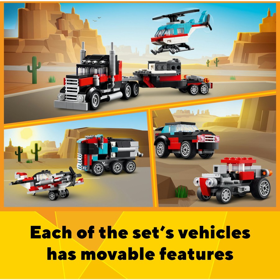 LEGO Creator Flatbed Truck with Helicopter 31146