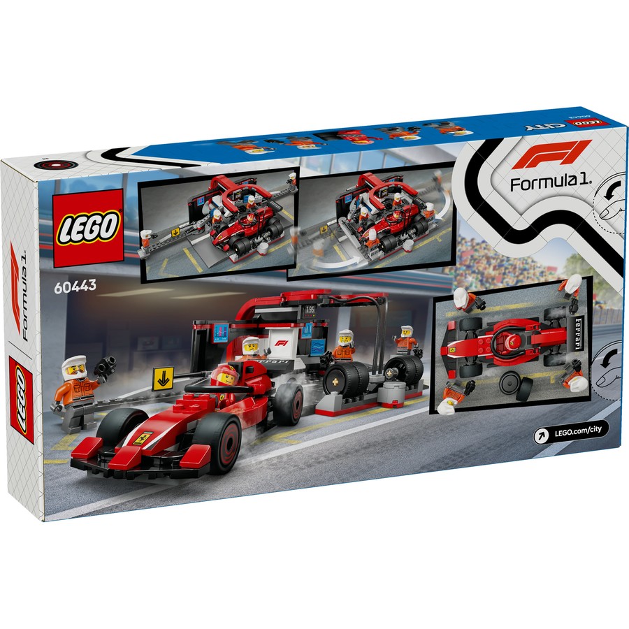 LEGO City F1 Pit Stop & Pit Crew with Ferrari Car 60443