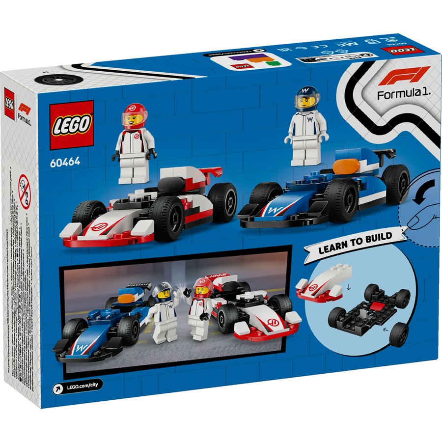 LEGO City F1 Williams Racing & Haas F1 Race Cars 60464