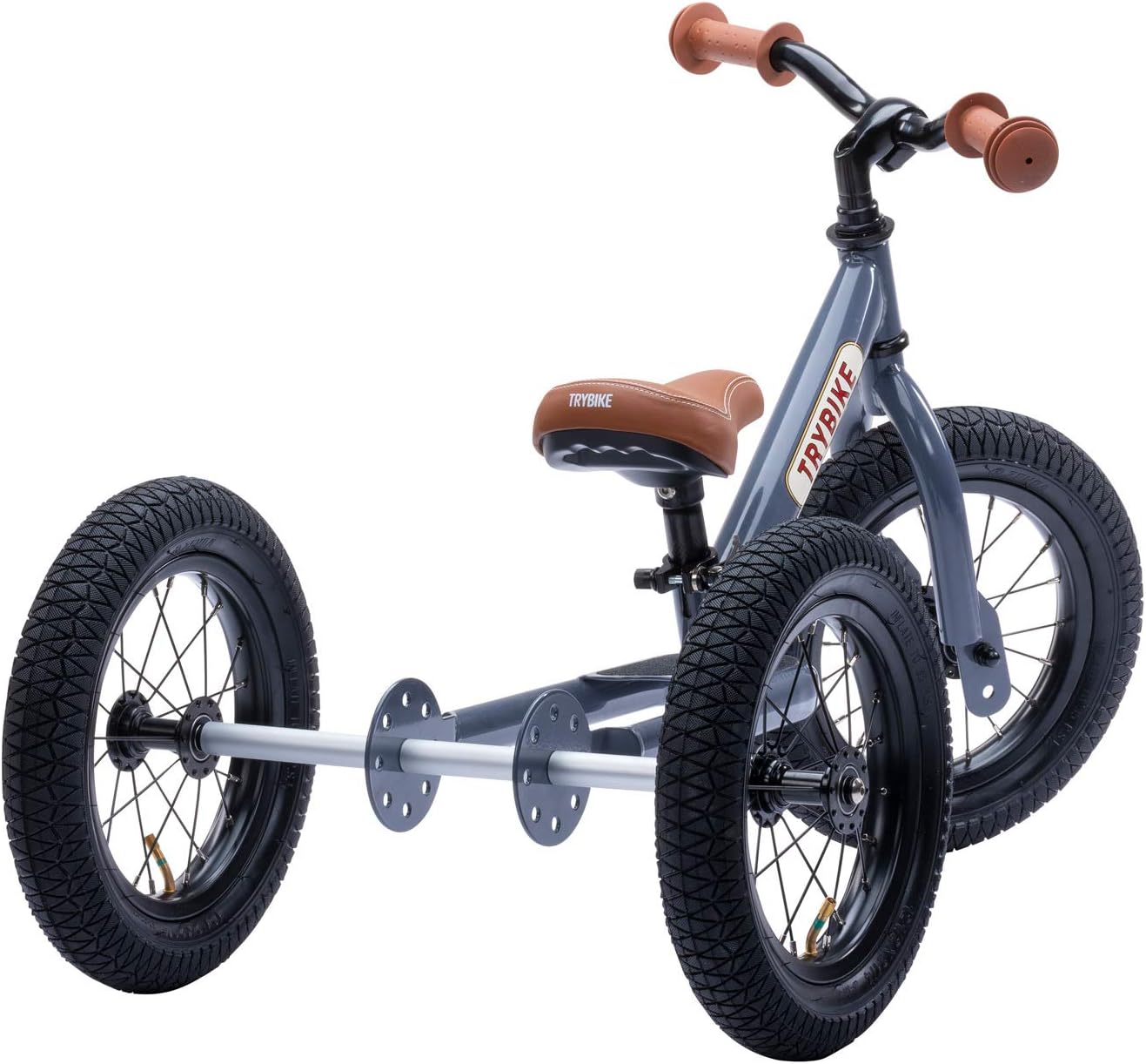 Trybike 2 In 1 Steel Balance Bike - Grey