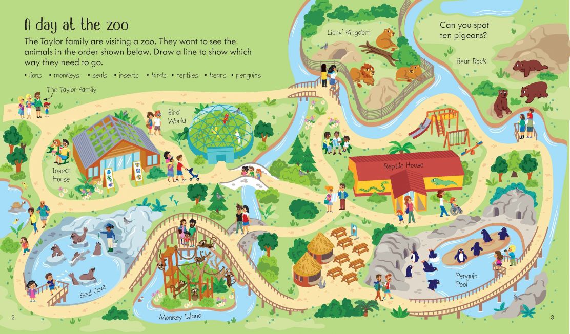 Usborne Little Childrens Activity Book Zoo