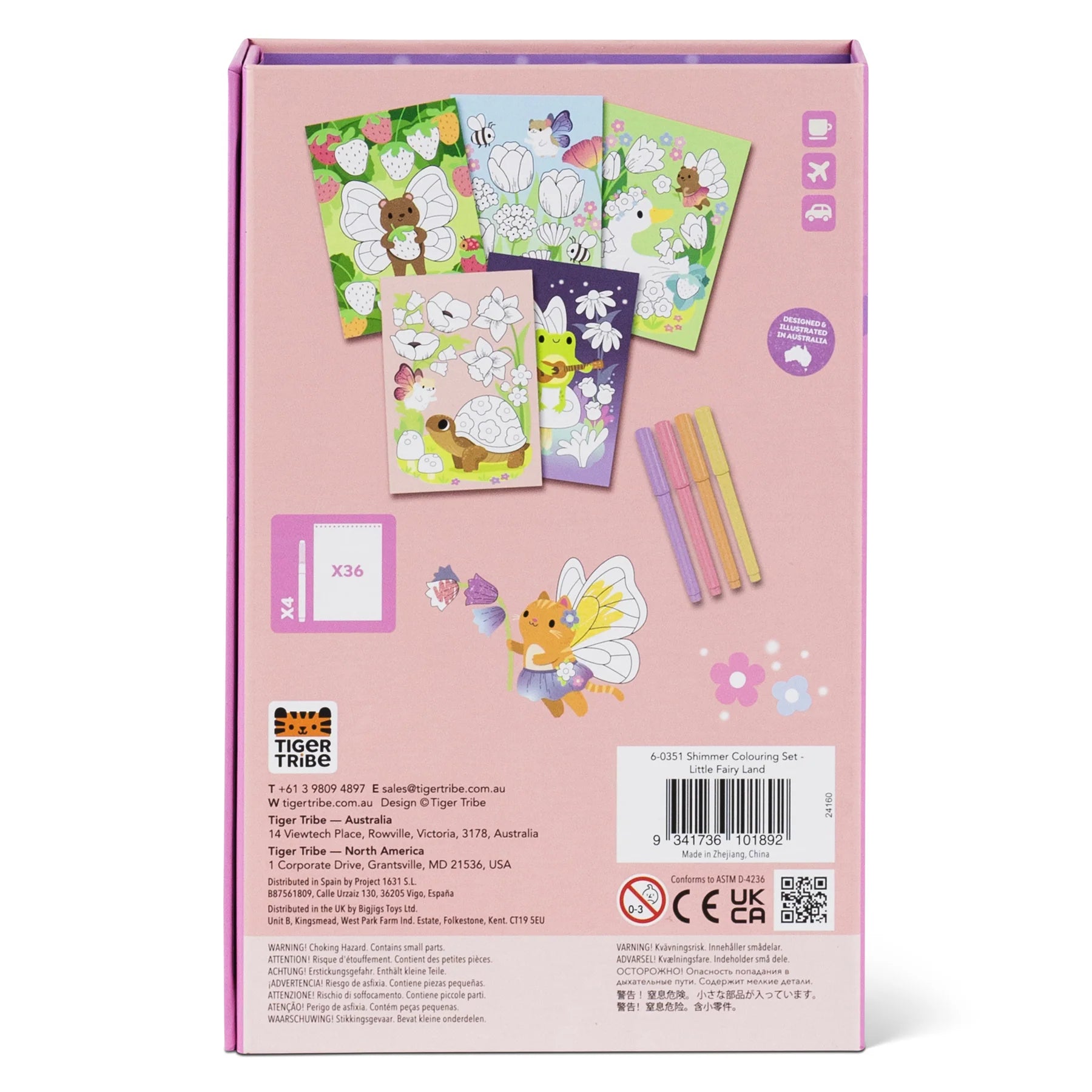 Tiger Tribe Shimmer Colouring Set - Little Fairy Land