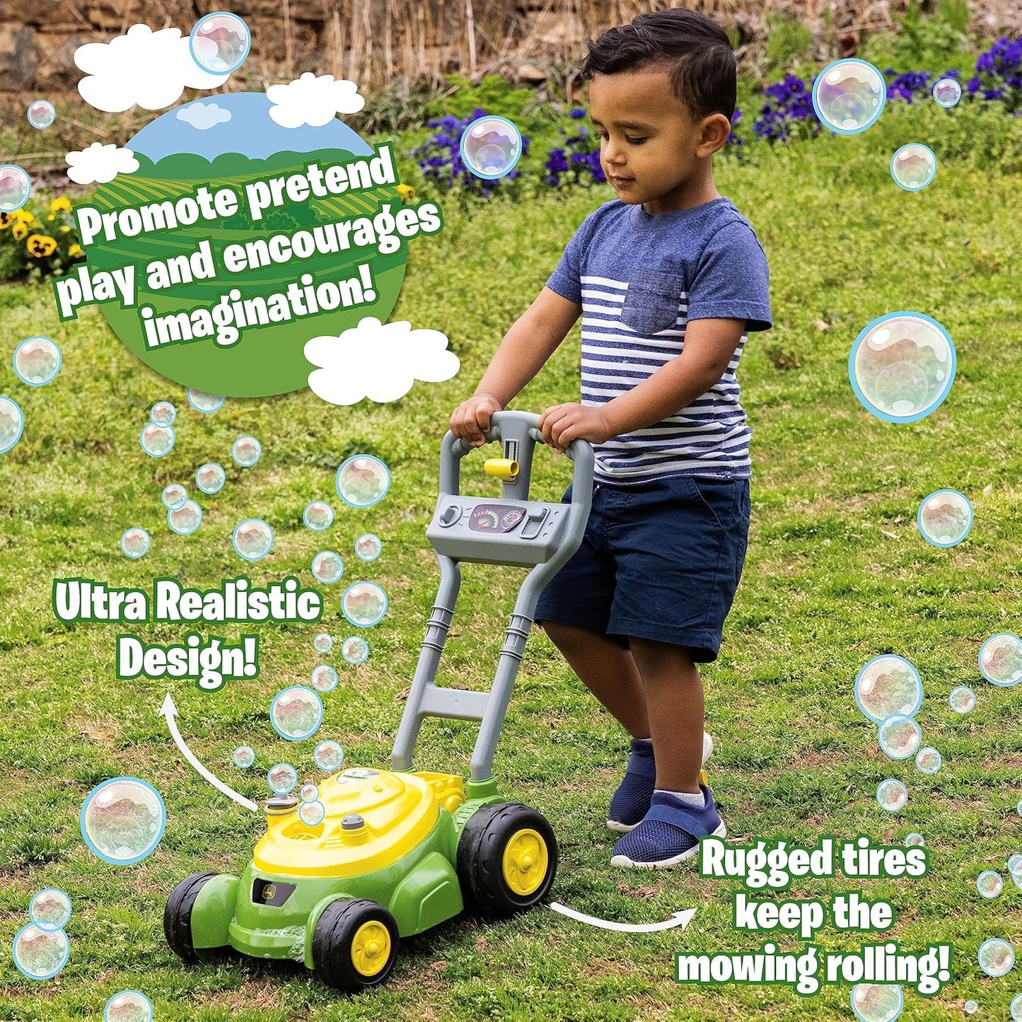 John Deere - Bubble 'N' Go Mower Combo