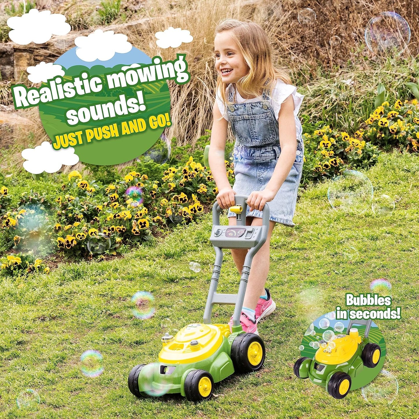 John Deere - Bubble 'N' Go Mower Combo