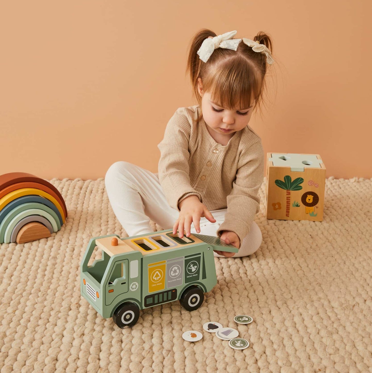 Zookabee - Wooden Garbage Sorting Truck