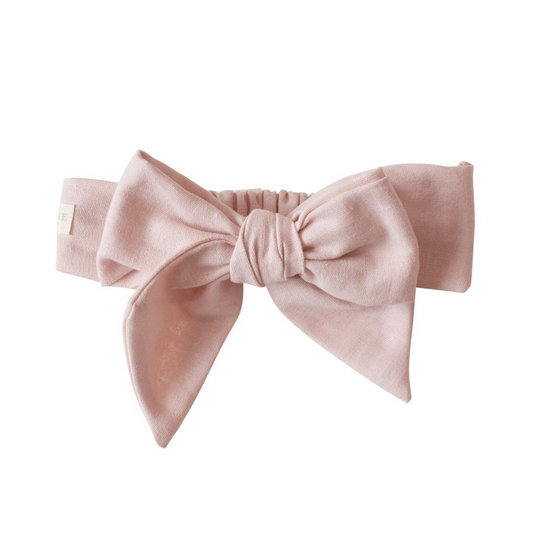 Alimrose - Linen Head Bow Pink
