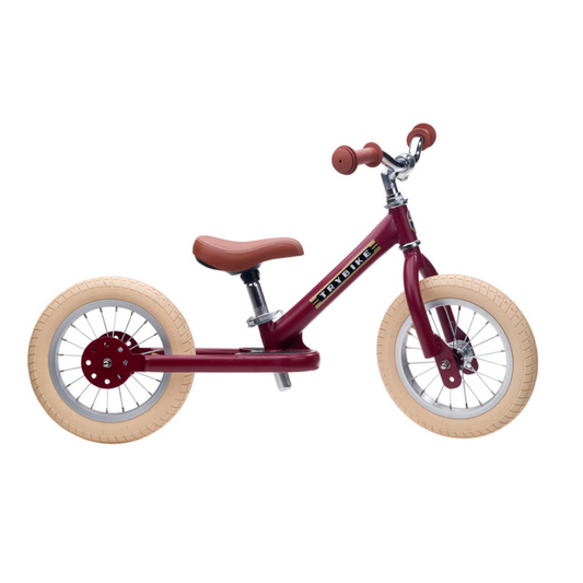 Trybike 2 In 1 Steel Balance Bike - Matte Red