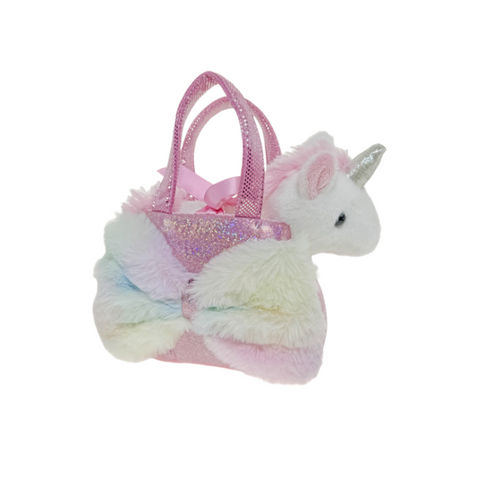 Fancy Pals - Unicorn Mythical Creature in Fluffy Bow Bag
