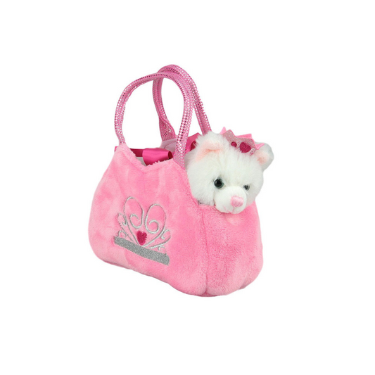 Princess Cat in Pink Crown Bag
