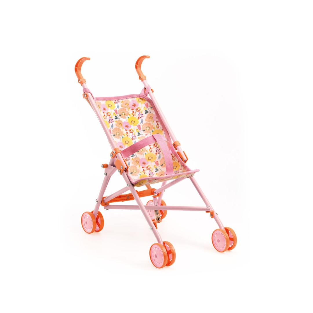 Djeco 54cm Flower Doll Umbrella Stroller