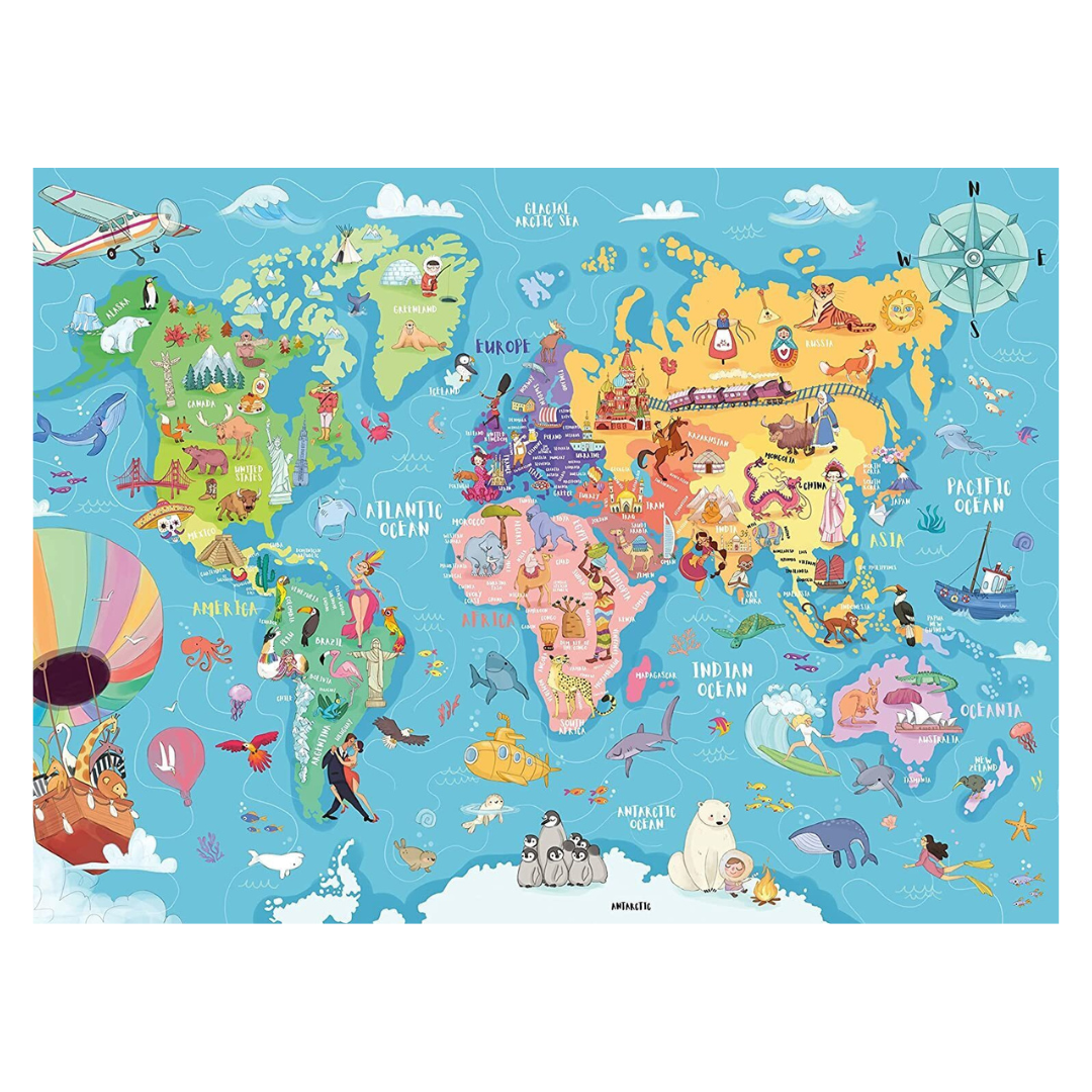 Ravensburger Puzzle Map of the World XXL 100pc