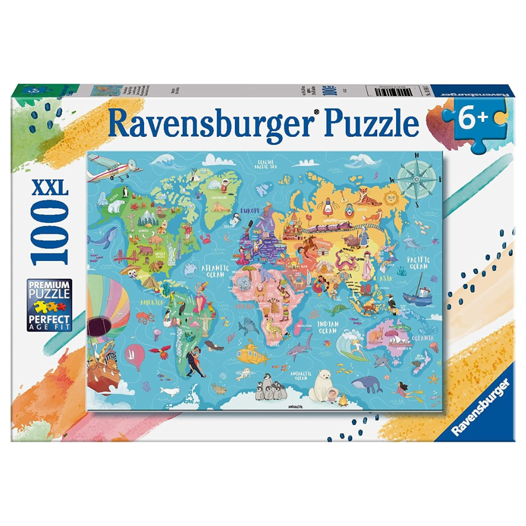 Ravensburger Puzzle Map of the World XXL 100pc