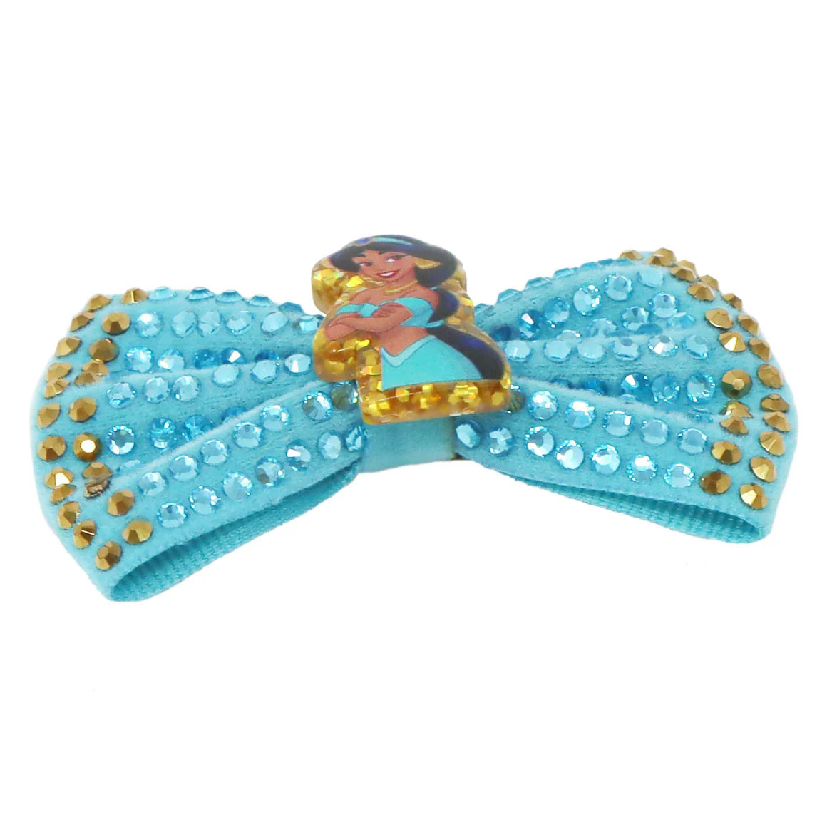 Pink Poppy - Disney Princess Jasmine Mint Sparkling Rhinestone Hair Bow