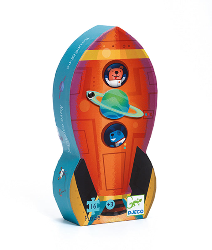 Djeco Spaceship Silhouette Puzzle 16 Piece