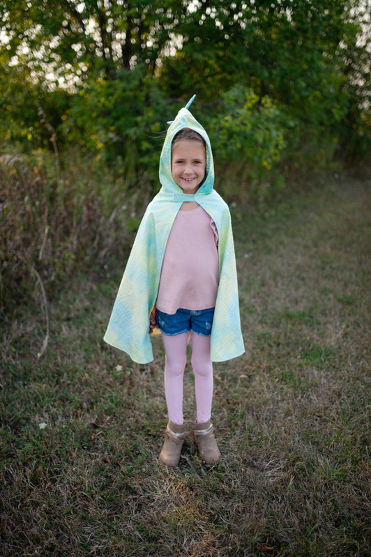 Great Pretenders - Shimmering Rainbow Reversible Unicorn Dragon Cape