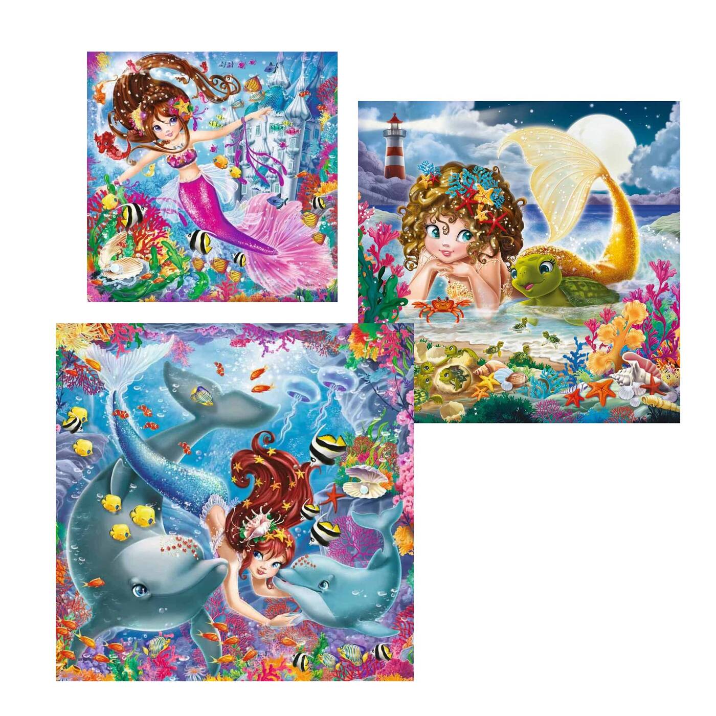 Ravensburger Charming Mermaids 3x49pc