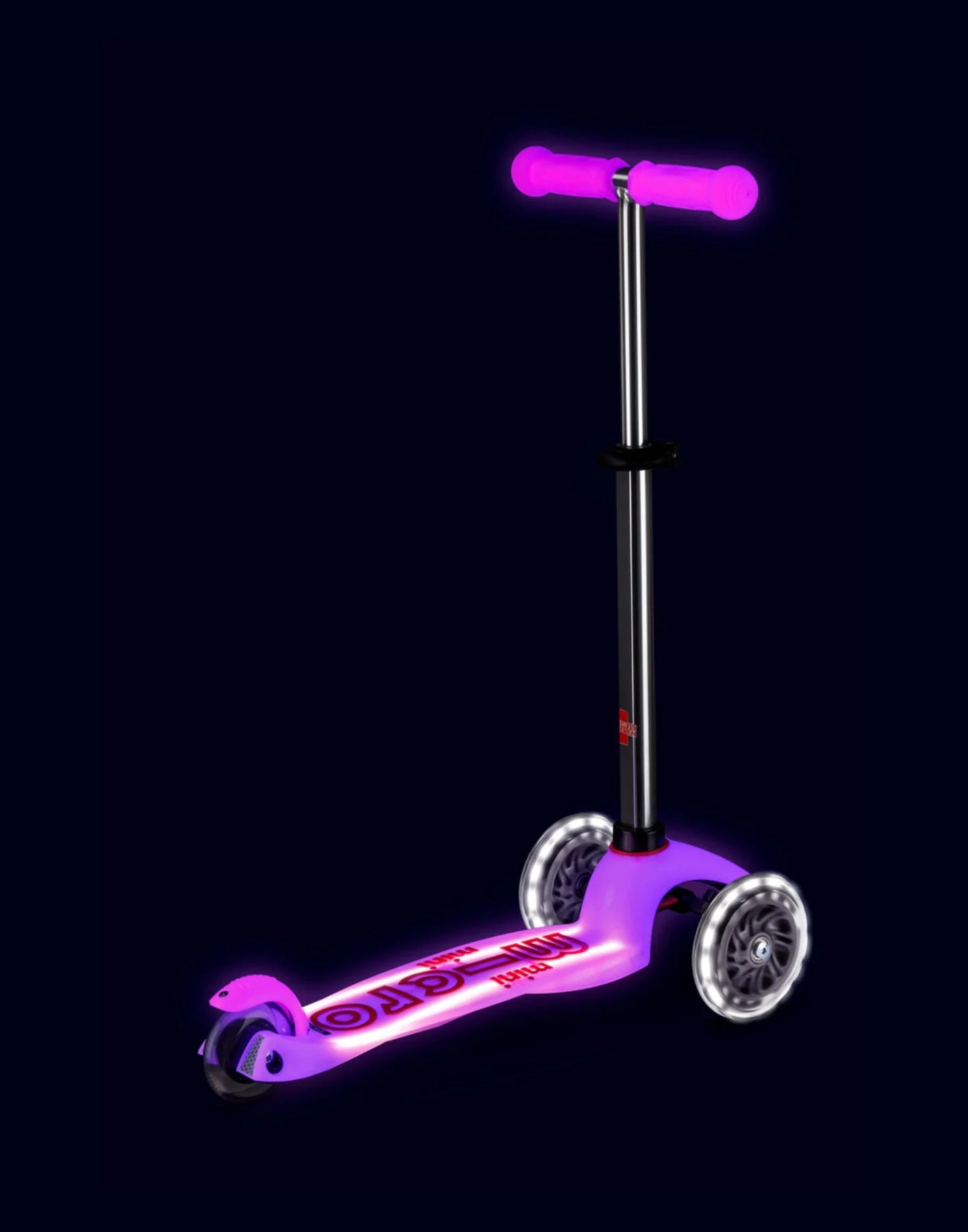 Micro Scooter Mini Deluxe Glow LED Plus - Frosty Pink