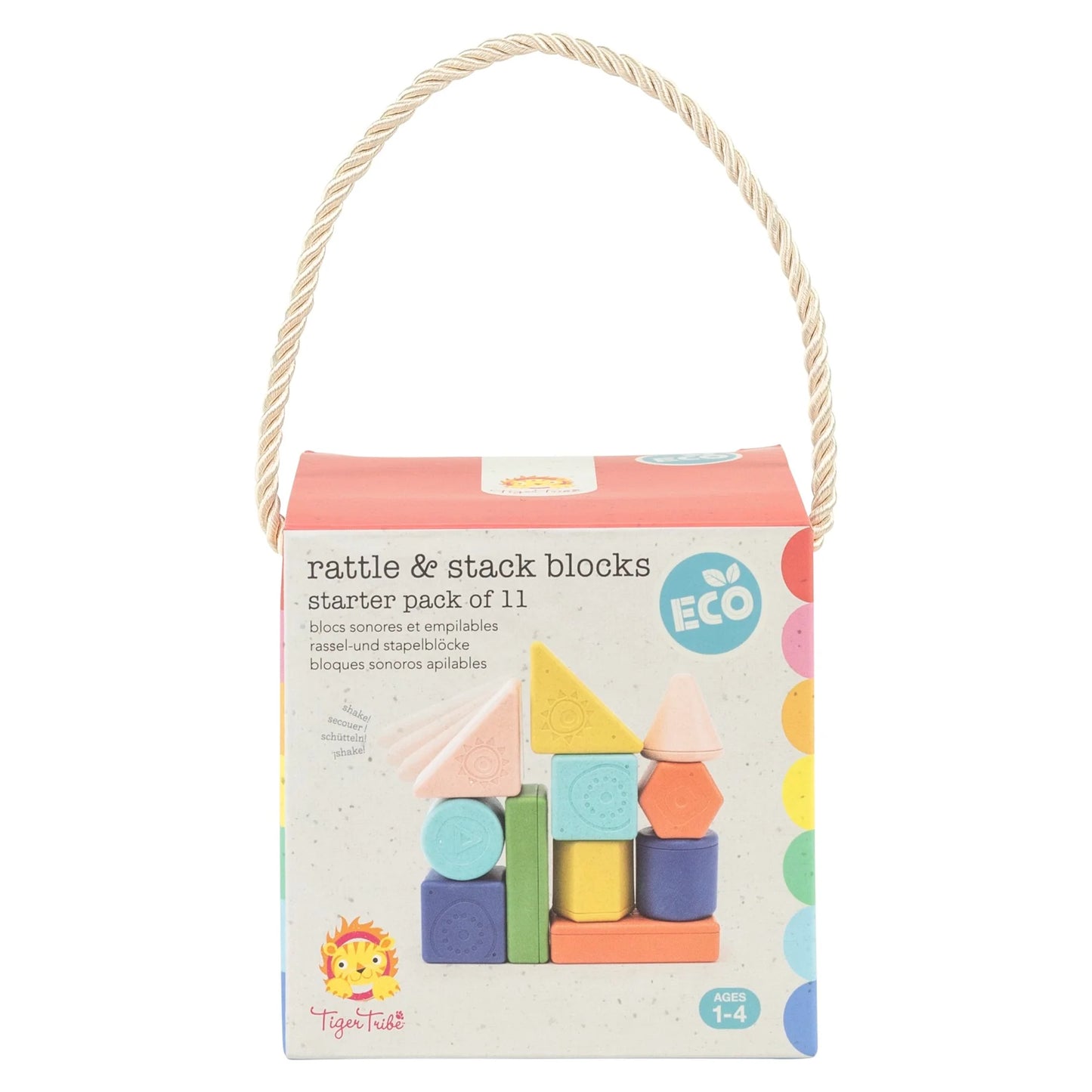 Tiger Tribe Rattle & Stack Blocks - Starter | 11 Blocks