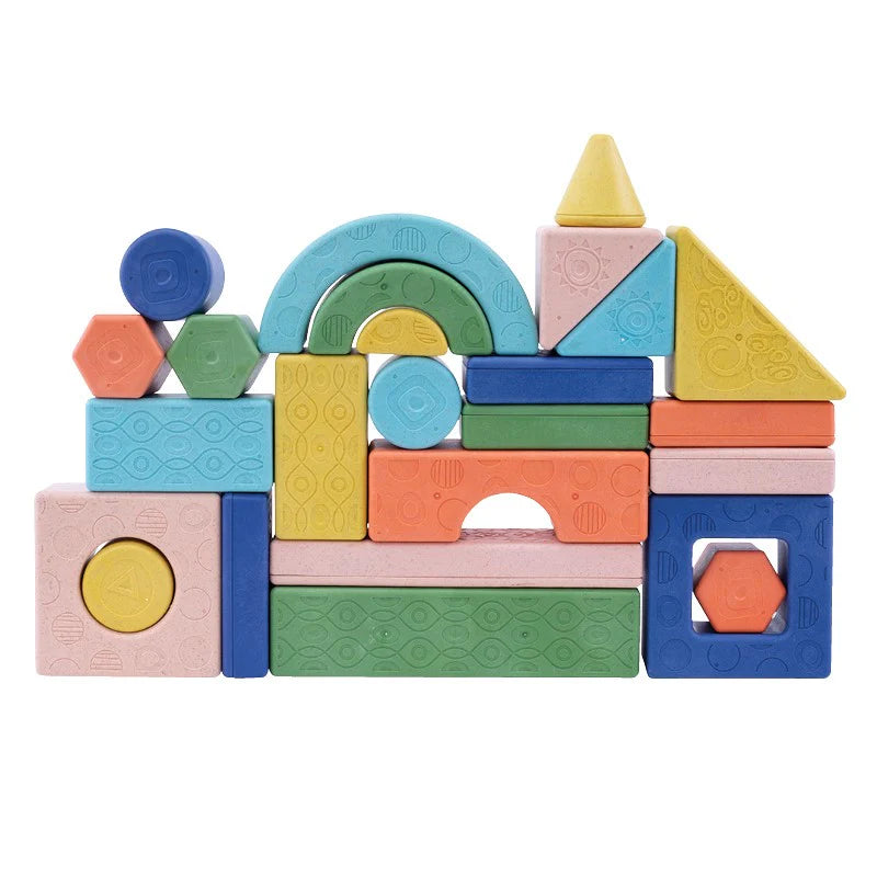 Tiger Tribe Rattle & Stack Blocks - Deluxe | 24 Blocks