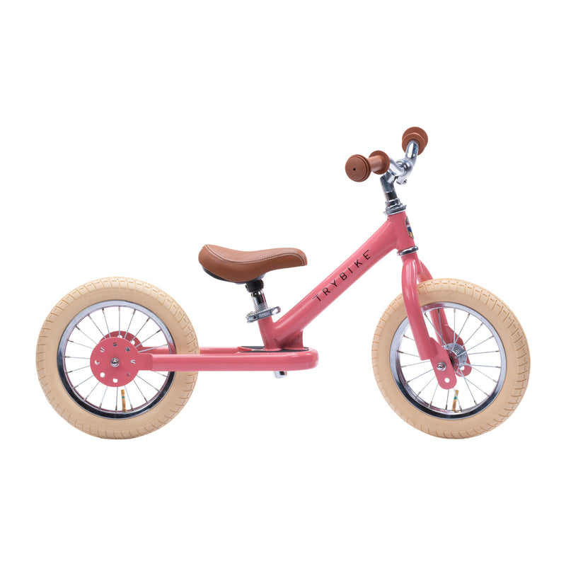 Trybike 2 In 1 Steel Balance Bike - Pink