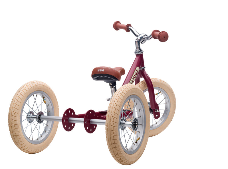 Trybike 2 In 1 Steel Balance Bike - Matte Red