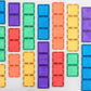 Connetix Tiles 18 Piece Rainbow Rectangle Pack