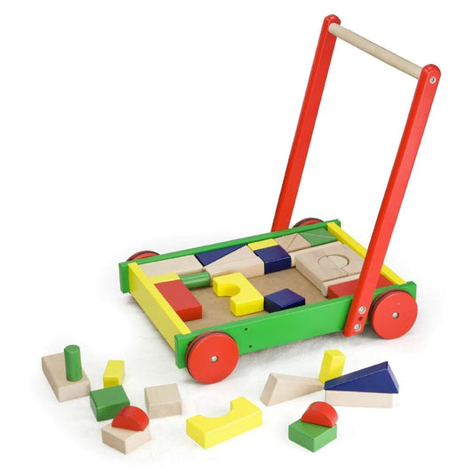 Viga Walker Wagon with Blocks