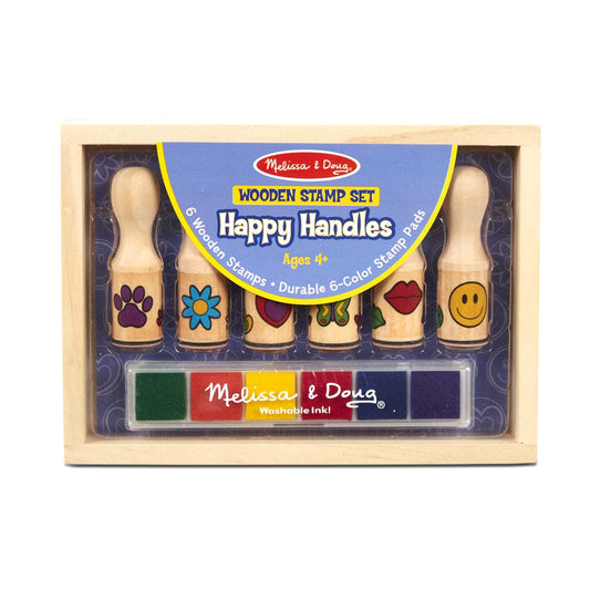 Wooden stamp setMelissa and Doug Happy Handle Stamps Wooden