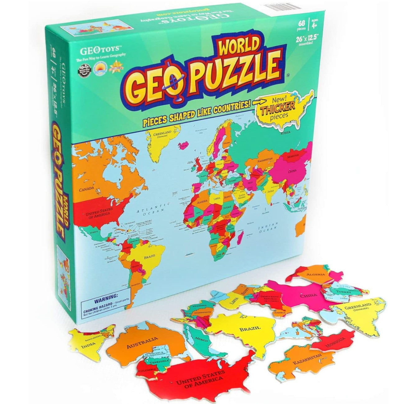 GeoToys Puzzle The World 68pcs 2