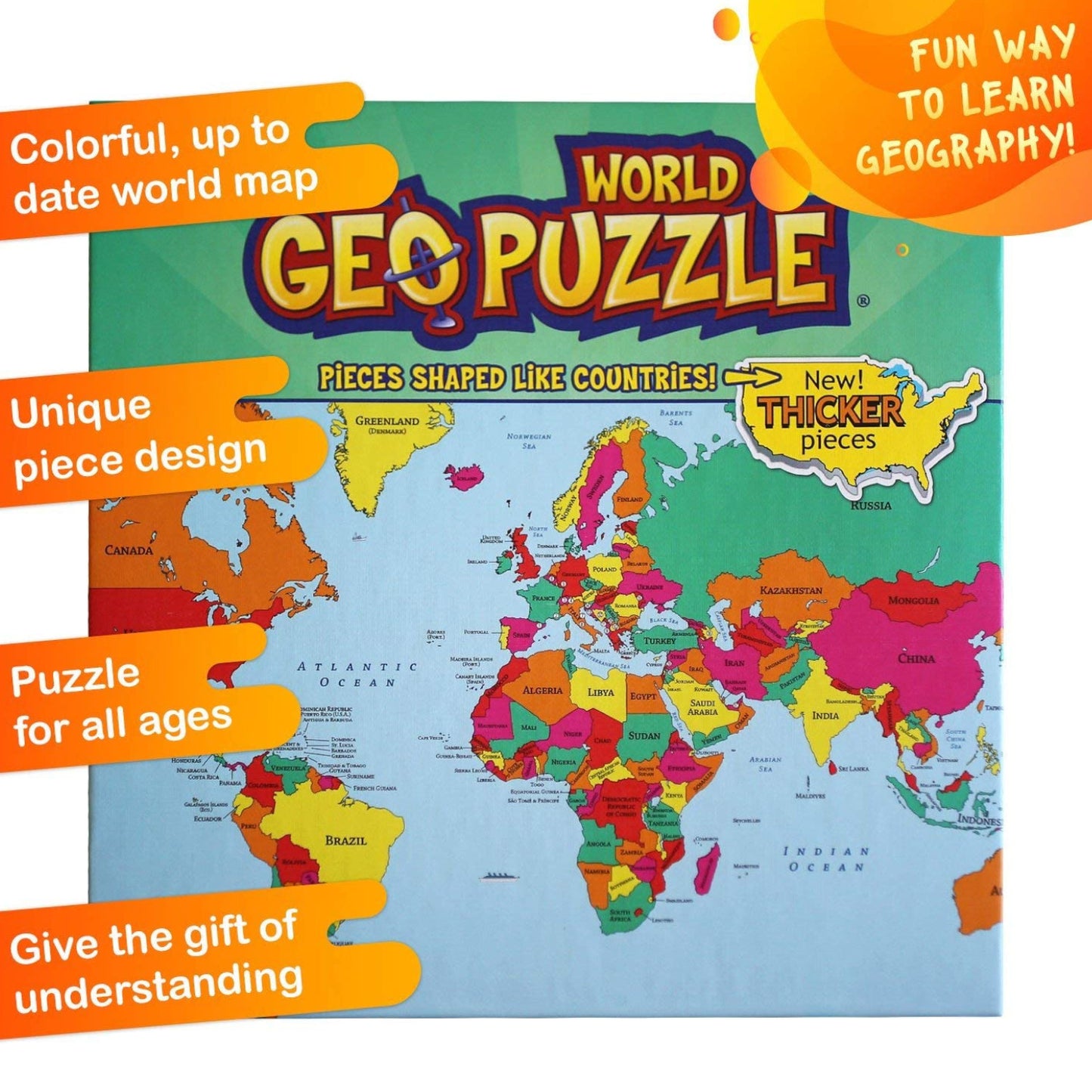 GeoToys Puzzle The World 68pcs 1