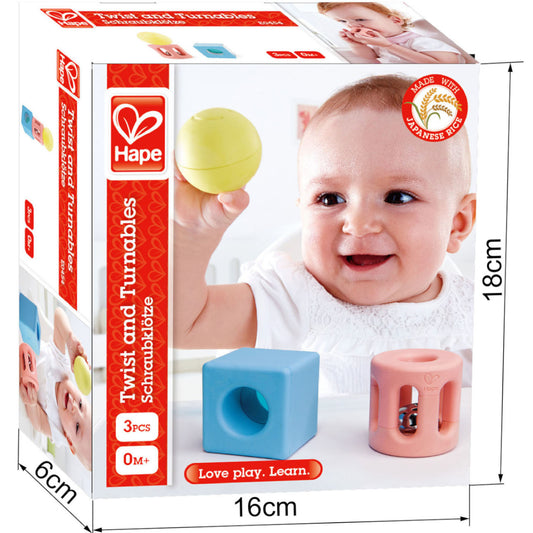 Hape Geometric Rattle 3pc