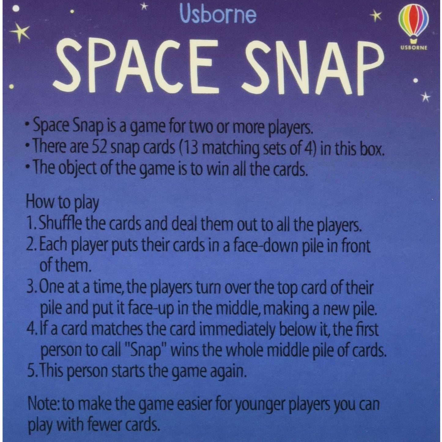 Usborne Snap Cards Space 1